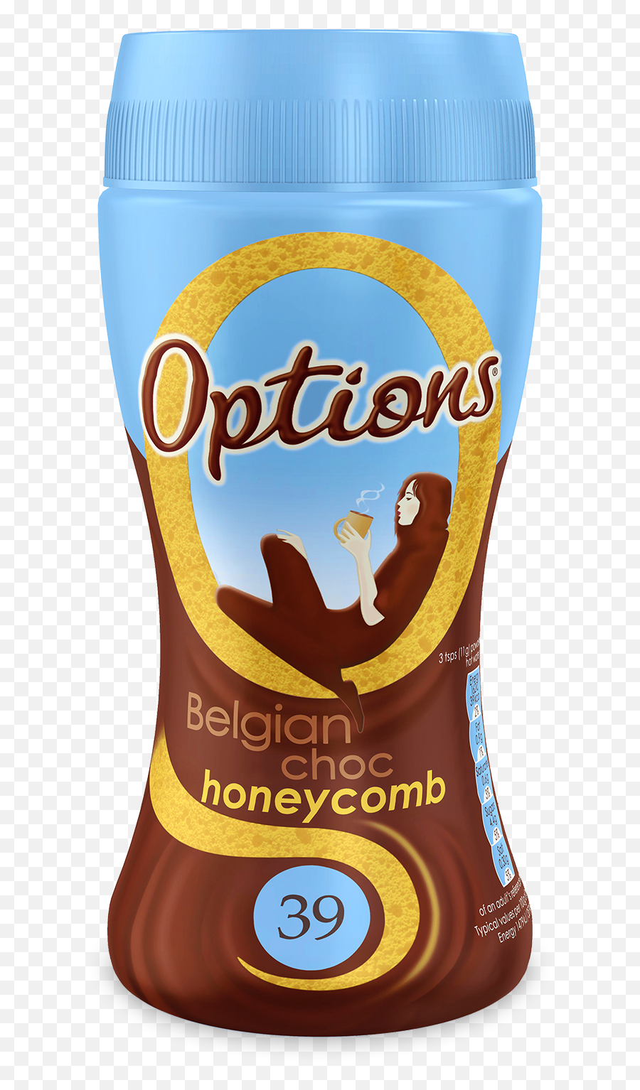 Options Belgian Choc Honeycomb Jar - Hot Chocolate U0026 Malt Drinks Belgian Hot Chocolate Options Png,Honey Comb Png
