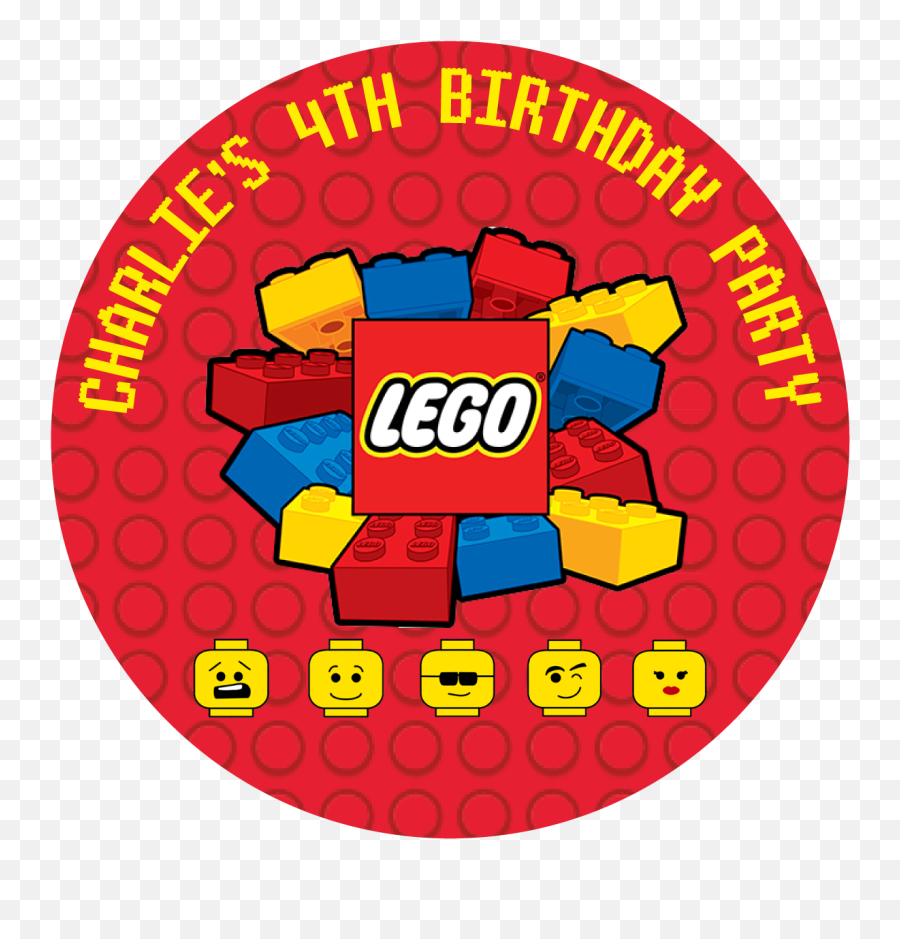 Lego Blocks Party Box Stickers - Lego Png,Lego Logo Png