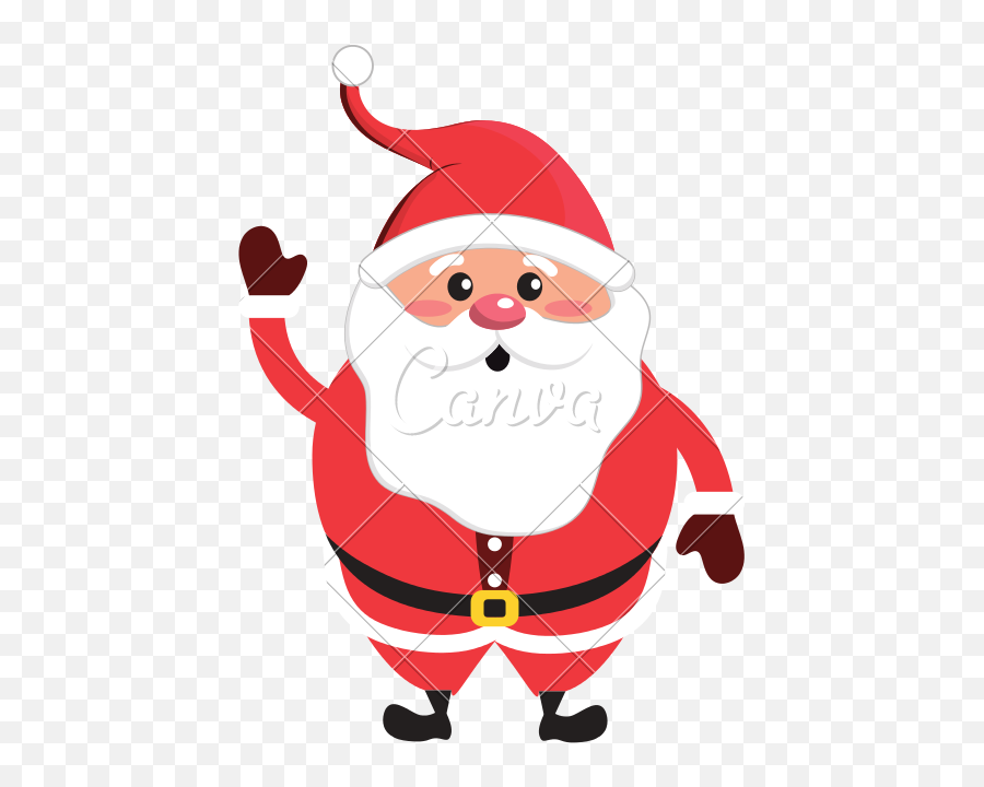 Santa Claus With Christmas Suit And Beard - Icons By Canva Christmas Santa Silhouette Png,Santa Beard Transparent Background