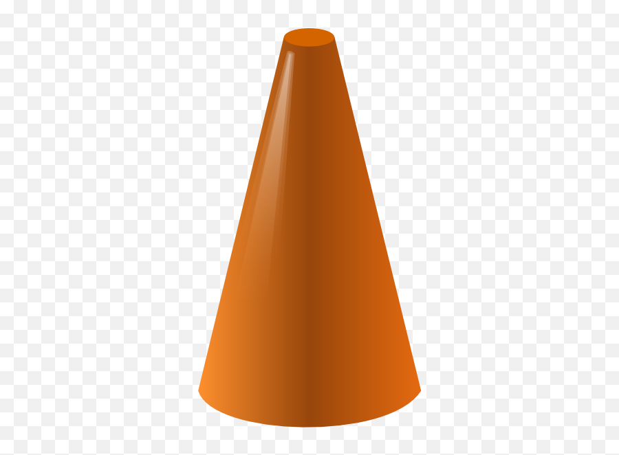 Simplified Cone Clip Art - Vector Clip Art Orange Cone Shape Png,Cone Png