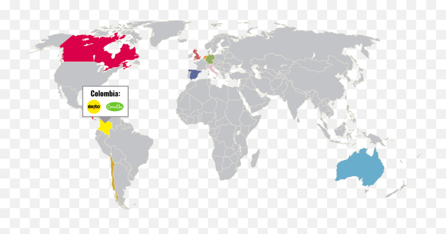 Indonesia In World Map Vector Full Size Png Download Seekpng - Countries Have Spanish As Their Official Language,Colombia Map Png