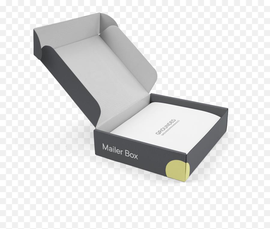 Grounded Packaging Corrugated Mailer Box - Black And White Box Designs Png,White Rectangle Transparent