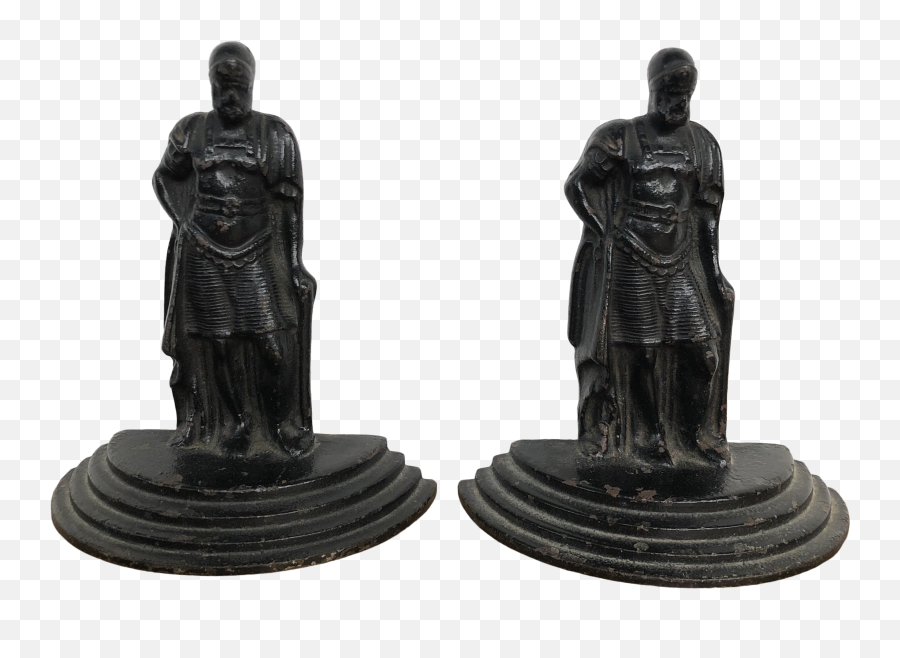 Iron Roman Statue Bookends - A Pair Artifact Png,Roman Statue Png