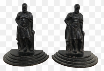 Iron Roman Statue Bookends - Pair Artifact png