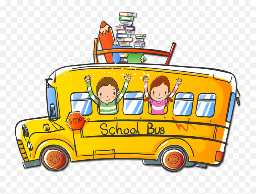 Cartoon School Bus Transparent Image - Cartoon School Bus Png,Bus Transparent