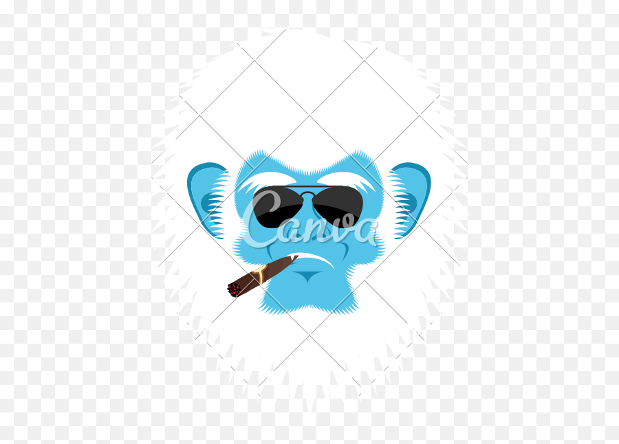 Yeti Serious Emoji - Icons By Canva Illustration Png,Sunglasses Emoji Transparent