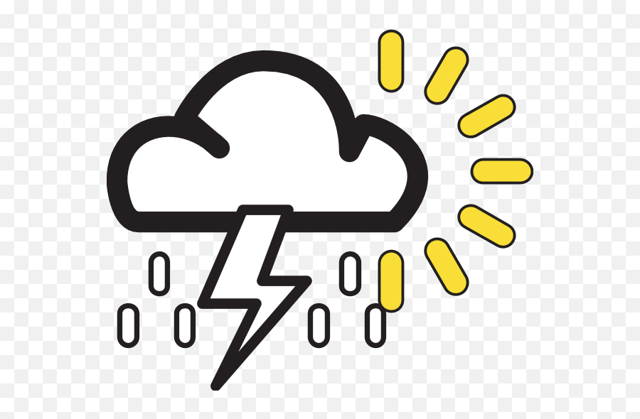 Sunny With Possible Showers Weather Symb Logo Download - Showers Weather Symbol Png,Sunny Icon