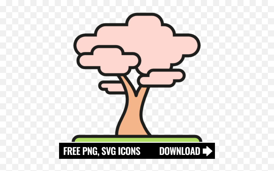 Free Sakura Tree Icon Symbol Png Svg Download - Notification Message Icon Png,Japanese Flag Icon