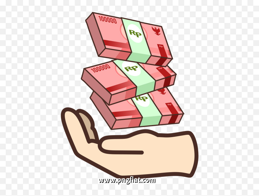 Hand Received Money Icon Free Png Download Pngflat - Uang Rupiah Kartun Png,Paypal Icon Download