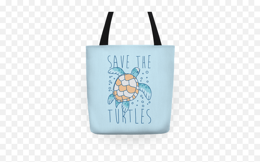 Save The Turtles Tote Bag Lookhuman - Save The Turtles Bag Png,Cute Turtle Png