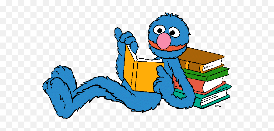 Library Of Z Sesame Street Image Transparent Png Files - Sesame Street Characters Reading Books,Elmo Transparent