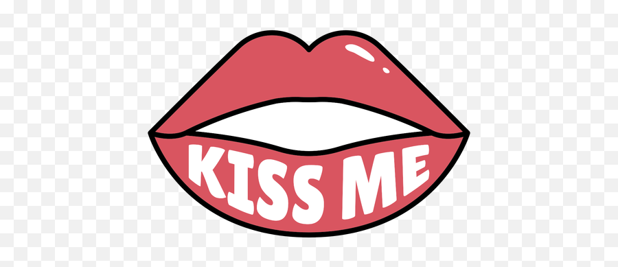 Kiss Me Lips Badge Color Stroke Transparent Png U0026 Svg Vector - Girly,Kiss Lips Icon