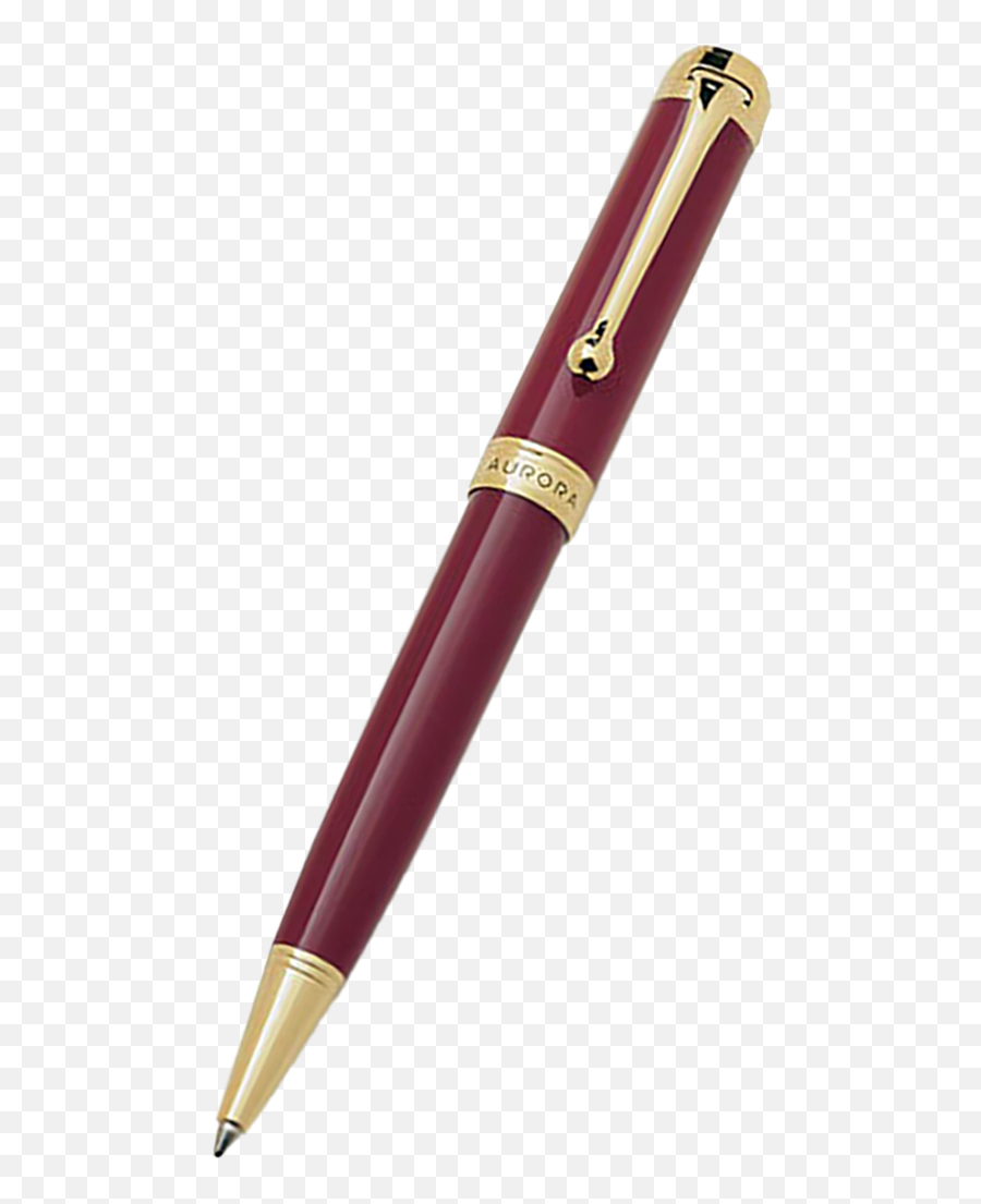 Aurora Talentum Classic Ballpoint Pen - Burgundy Gold Trim Writing Implement Png,Gold Trim Png