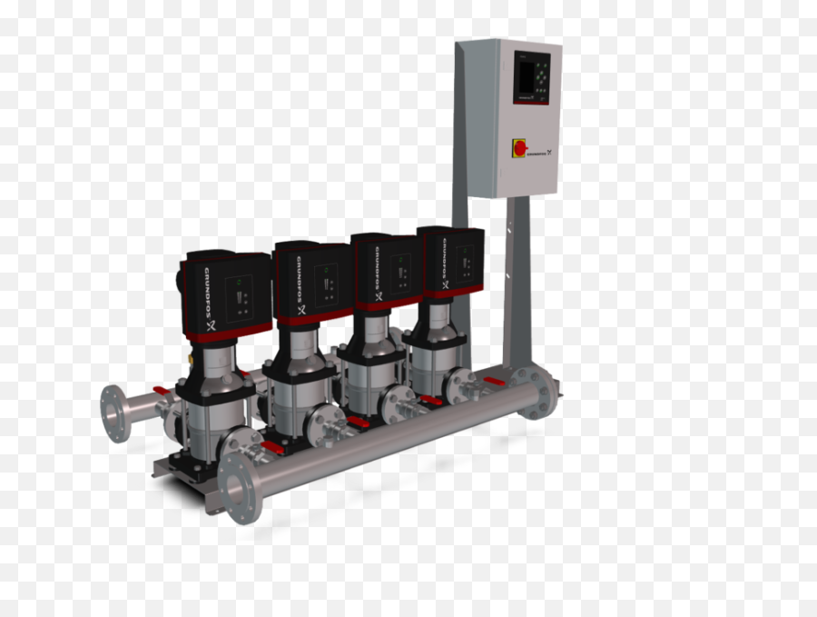 Grundfos Pump System - Hydro Mpce 4crie103 22kw 3d Cad Grundfos Hydro Mpc Transparent Png,Mpc Png