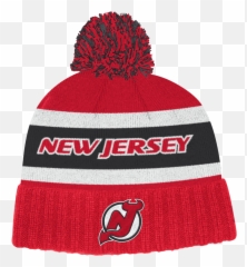 Adidas Nhl Culture Cuffed Knit Pom New Jersey Devils S19 Pipo - png