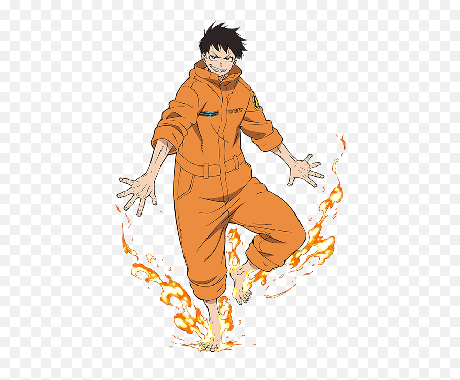 Shinra Kusakabe - Shinra Fire Force Costume Png,Anime Fire Png - free  transparent png images 
