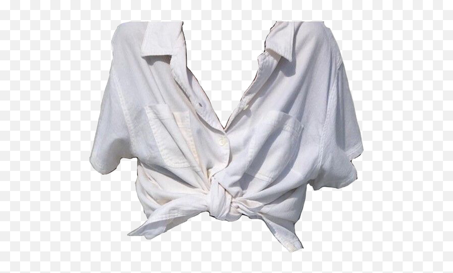 Shirt White Buttonup Croptop Cute - Silk Png,Aesthetic Pngs