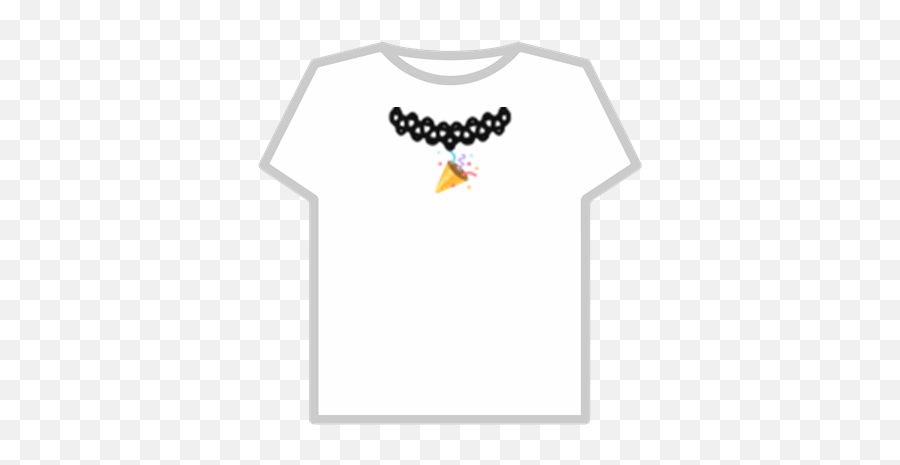 Choker With Party Popper Emoji - Roblox Roblox Spiked Collar Png,Party Popper Png