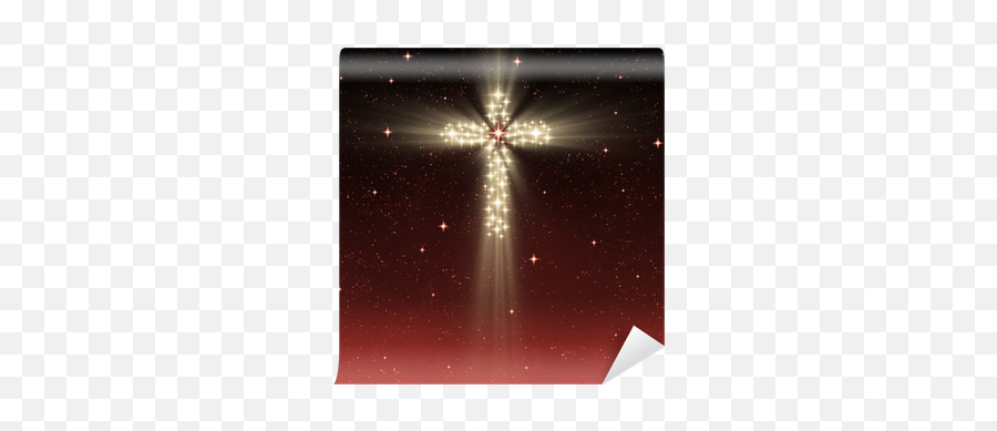 Christian Cross In Starry Night Sky - Nova Png,Glowing Cross Png