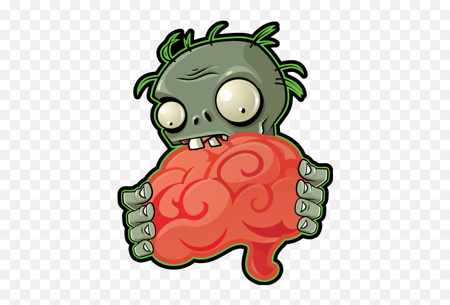 Plants Vs Zombies Eating Brains - Plants Vs Zombies Zombie Eating Brains Png,Brains Png