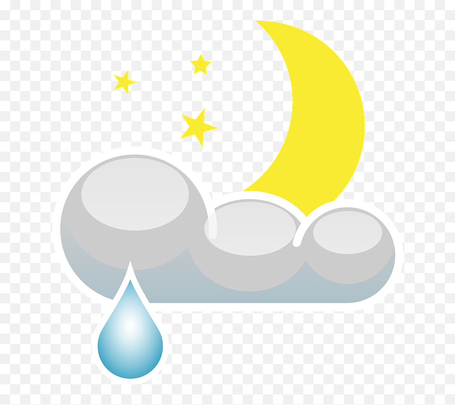 Moon Stars Night - Free Vector Graphic On Pixabay Night Clip Arts Png,Night Clouds Png