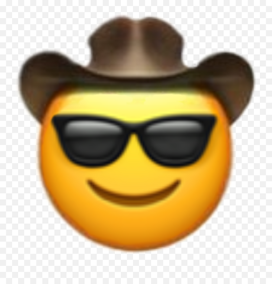 Cowboy Cowboyemoji Cool Coolemoji - Cowboy Hat Emoji With Glasses Png,Cowboy Emoji Png