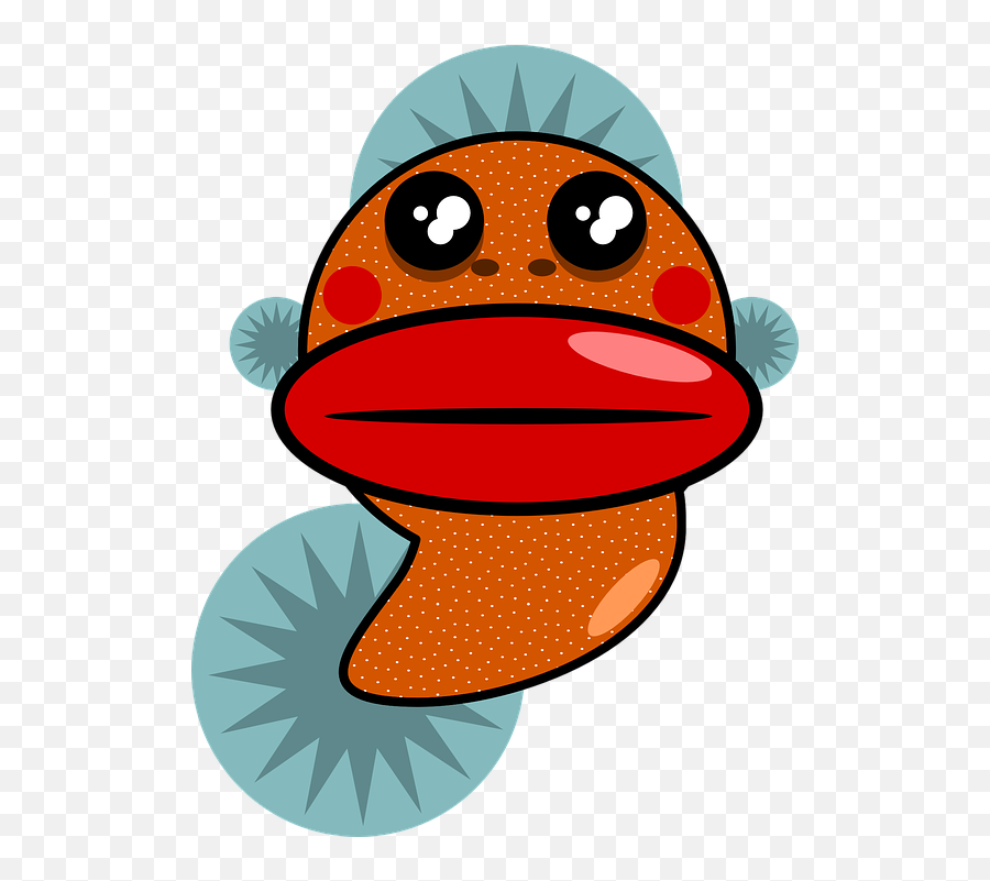 Download Free Png Eyes Face Lips Vector Graphic - Duck With Big Lips,Funny Eyes Png