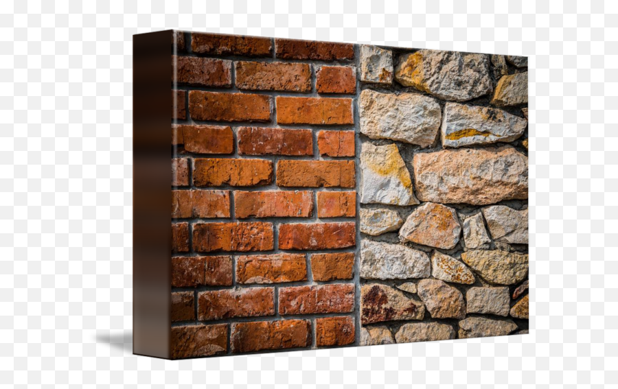 Red Brick Wall And Stone - Wall Png,Stone Wall Png