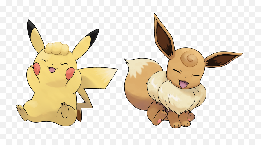 Pokemon Letu0027s Go Pikachu And Eevee Hairstyles - Pokemon Lets Go Pikachu Hair Cut Png,Eevee Png