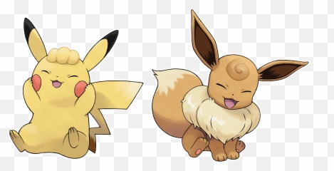 Pokemon Letu0027s Go Pikachu And Eevee Hairstyles - Pokemon Lets Go Pikachu Hair Cut Png,Eevee Png