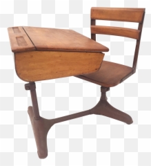 Vintage Mid - Chair Png,School Desk Png