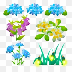 Flowers Fireflies Hydrangea Png