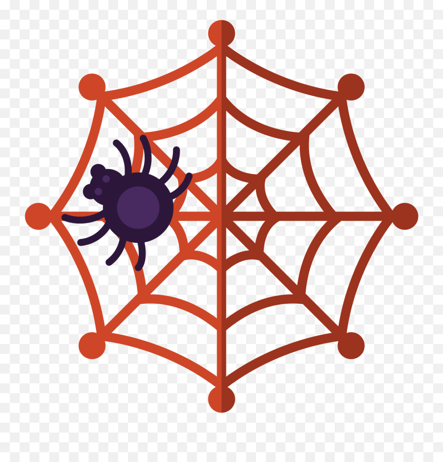 Cartoon Spiderweb Clipart - Cartoon Spider With Web Png Itsukushima Shrine,Spiderwebs Png