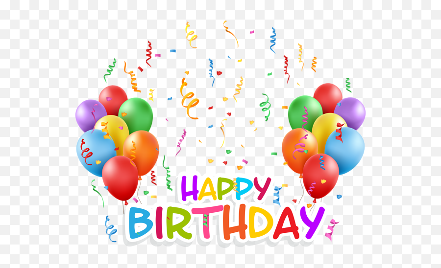 Confetti Happy Birthday Png Clipart Mart - Transparent Happy Birthday Word Art,Birthday Confetti Png