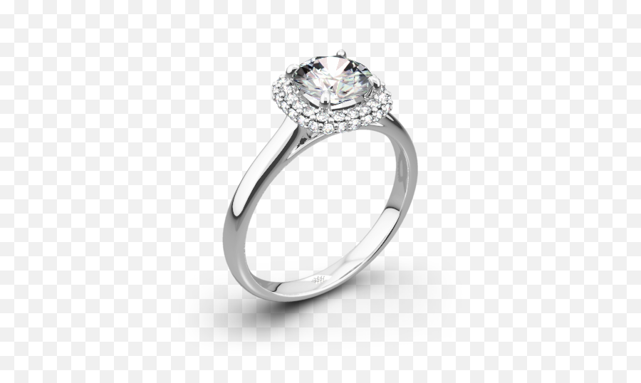 Selene Solitaire Engagement Ring - Triple Stone Engagement Ring Png,Halo Ring Png