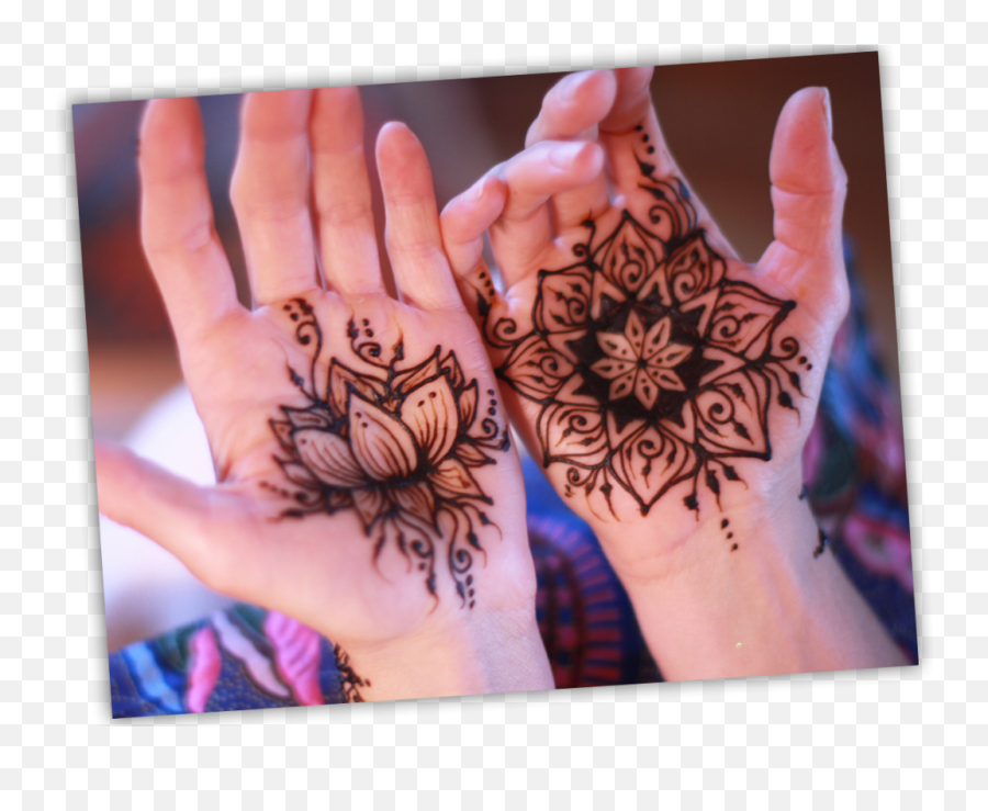 Lotus Henna Mandala - Mehndi Designs Traditional Henna Body Art Png,Henna Png