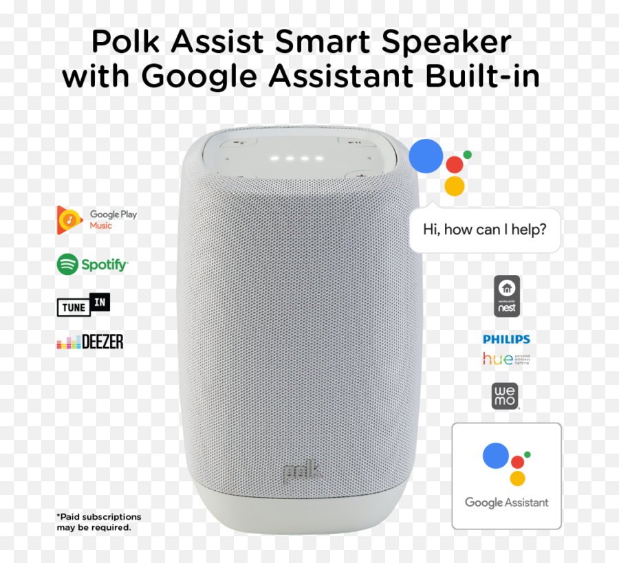 Polk Assist - Polk Assist Smart Speaker Png,Google Assistant Logo Png