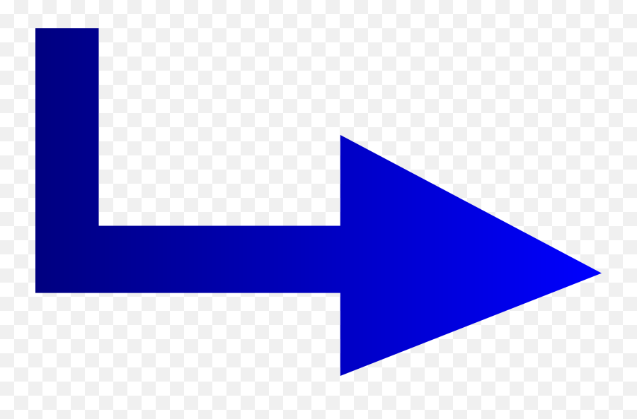 Symbol Redirect Arrow With Gradient - Dark Blue Arrow Full Arrow Blue Down To Right Png,Blue Arrow Png