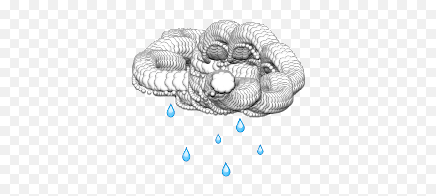 Cloud Emoji Tumblr - Transparent Aesthetic Rain Gif Png,Rain Emoji Png