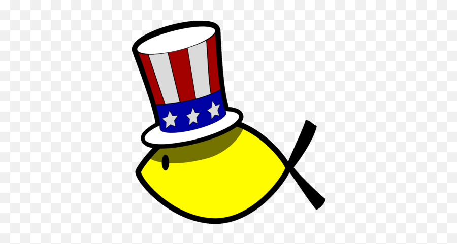 Patriot Fish - 4th Of July Fish Png,Uncle Sam Hat Png