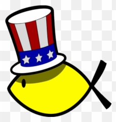 Patriot Fish - 4th Of July Fish Png,Uncle Sam Hat Png