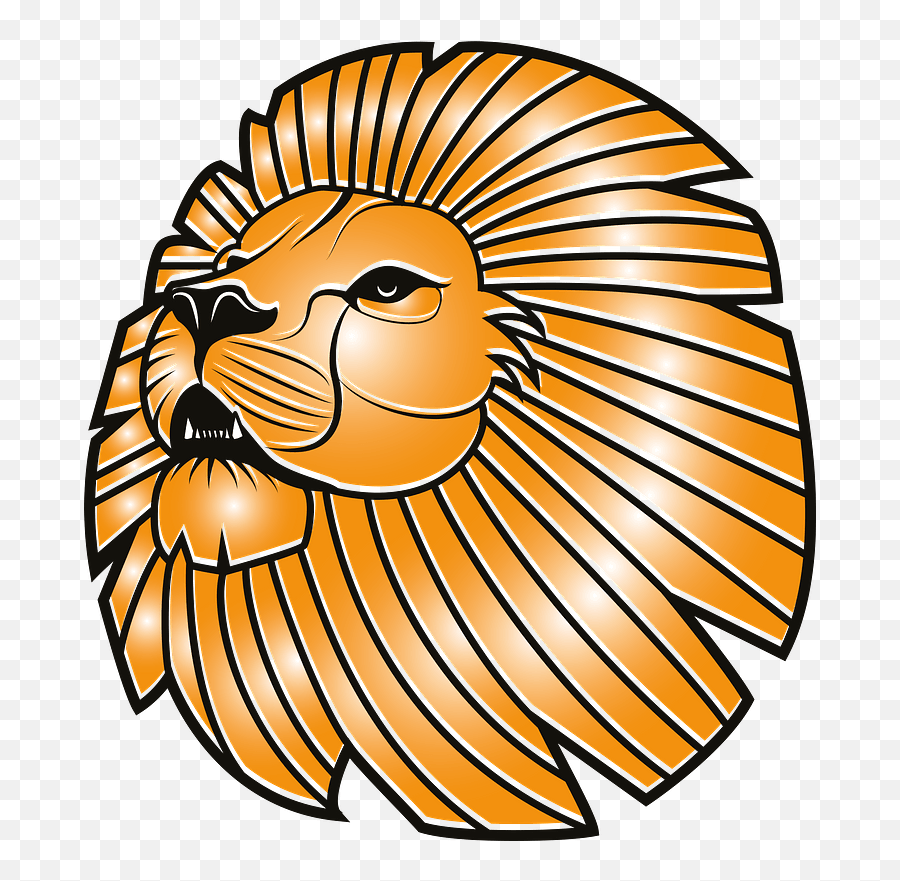 Herald Lion Clipart - Logo Keren Warna Gold Png Download Lion,Orange Lion Logo