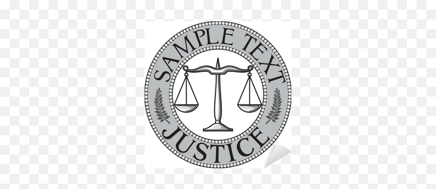 Scales Of Justice Seal Sticker - Language Png,Scales Of Justice Logo
