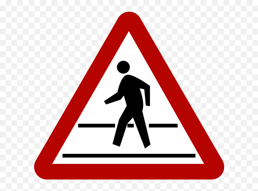 Pedestrian Crossing Ahead - Yield To Pedestrians Sign Png,Pedestrian Png