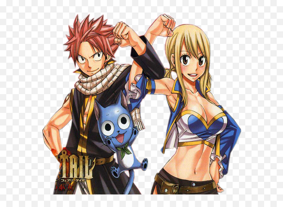 Media - Fairy Tail Natsu Lucy And Happy Png,Natsu Transparent