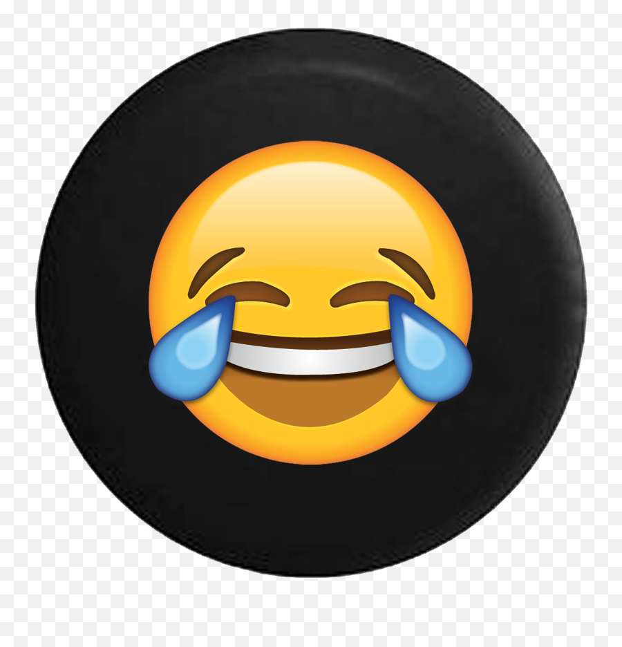Text Emoji Laughing Until Crying Jeep Camper Spare Tire Cover Custom Size - V492 Gambar Emot Png,Laugh Cry Emoji Png