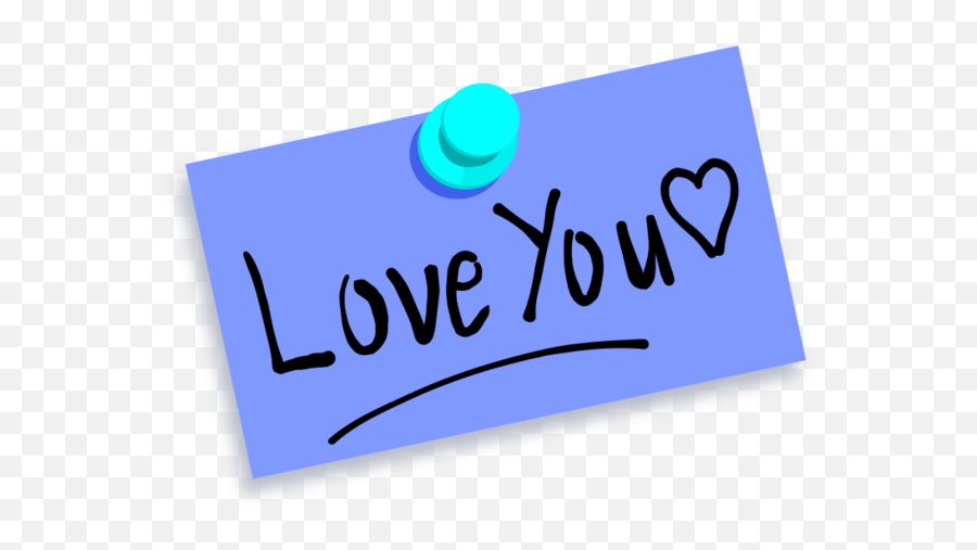 Download Thumbtack - Love You Clip Art Blue Png Image With Horizontal,Thumbtack Transparent