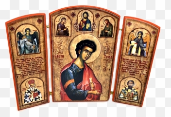 Triptych St Thomas The Apostle Sveti Apostol Toma Small Icons Theodule Press - Christian Cross png