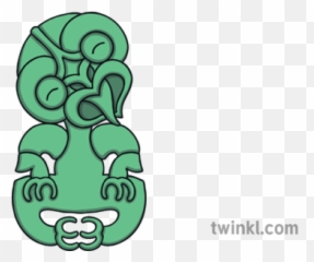 Hei Tiki Illustration - Maori Tiki Cartoon Png,Hei Hei Png