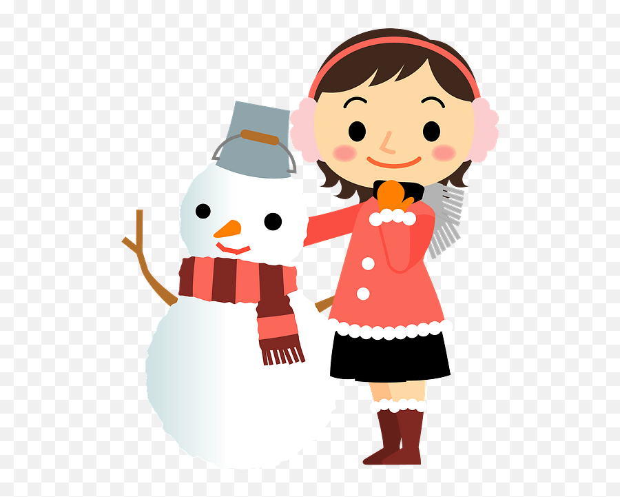 Boy Building Snowman Clipart Free Download Creazilla - Cartoon Png,Snowman Clipart Png